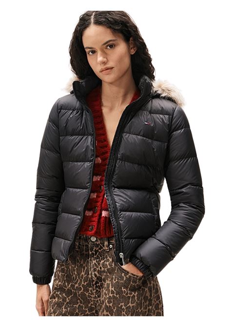 Piumino idrorepellente lucido NERO Tommy Hilfiger | DW0DW18312BDS